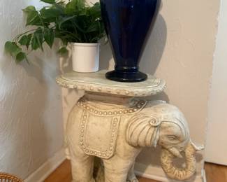 21” tall happy elephant side table