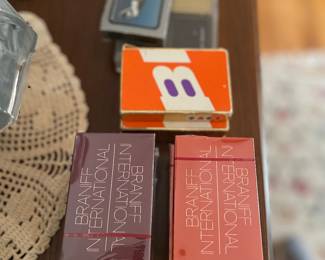 So many packs of Braniff Airlines playing cards 