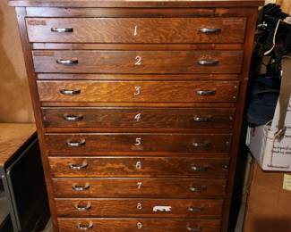 Wooden Flat Filing Cabinet