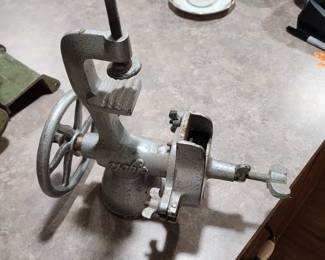 Antique meat grinder