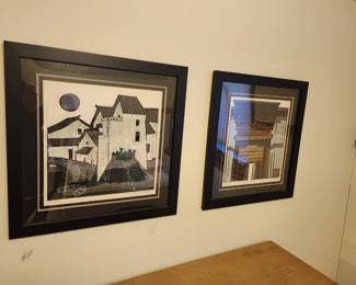 Fabric wall hanging, signed