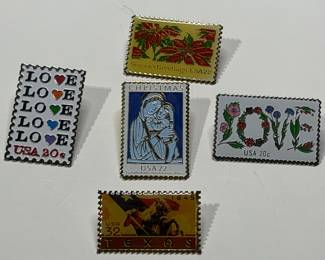 Postage Stamp pins 