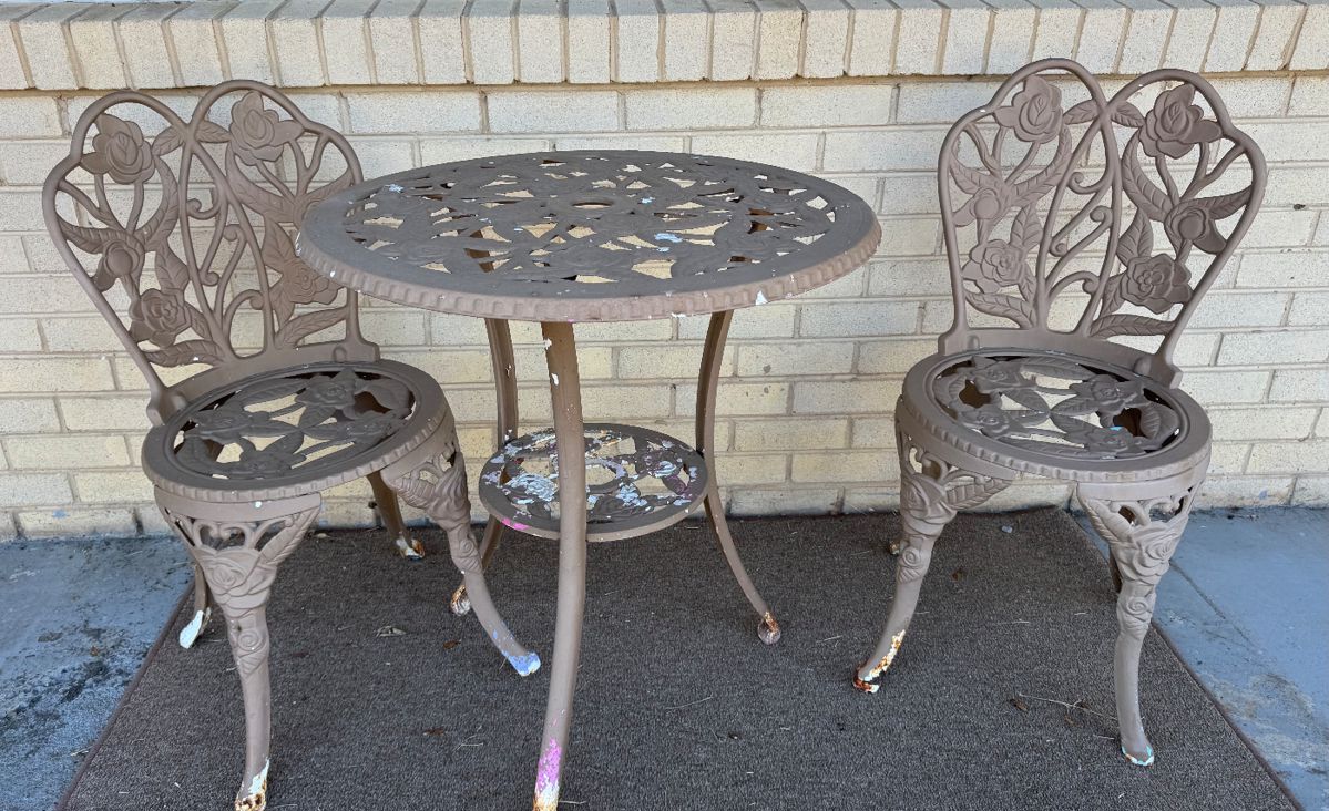Cast iron bistro set $150