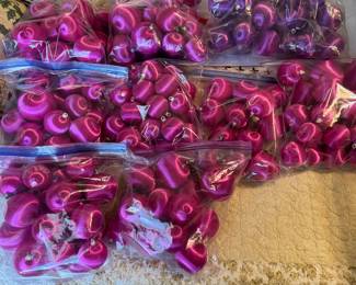 1980’s Sain pink Christmas balls $10 per gallon bag 