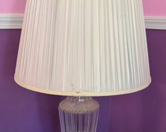 2 crystal lamps with brass tone base