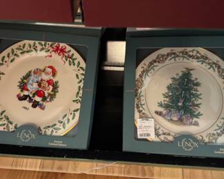 1990’s Lenox collector Christmas plates in box