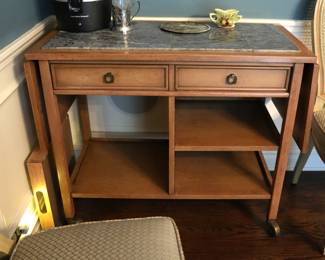 Marble Top Serving Cart