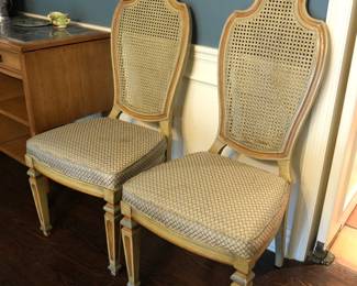 Dinning Room Chairs Caned Backed