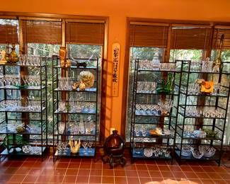 Lovely Collection of Stemware, Cut Glass, Colored Glass, Decanters and More!!