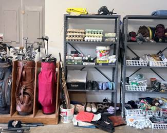 Golf Sets Clubs Bags shoes gloves and so many golf balls