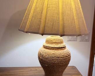 Rope lamp, there is some Furniture in the downstairs area 