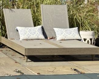 West Elm, portside outside textilene double chaise lounge