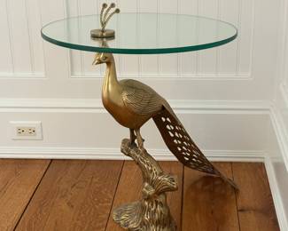 Anthropoloie Icon side table;Peacock Edition, two are available