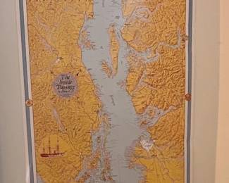 Map print of “The Inside Passage of Alaska,”