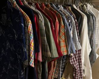 Men’s clothing, size M/L, shoe size 10
