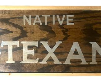 Native Texan Wooden Wall Art