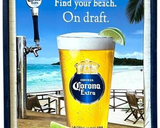 Corona Extra Metal and Wood Bar Sign