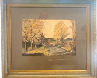 Autumn Road Landscape by Jean Lewis