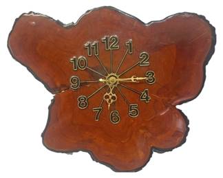 Vintage Natural Wood Slab Wall Clock