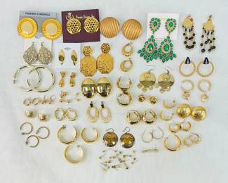 Abundance of Gold Tone Earrings