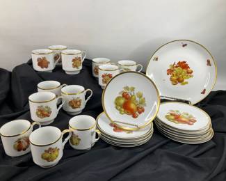 Vintage Bavaria Golden Orchard Mug & Plate Set