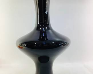 Polish Glass Ebony Vase