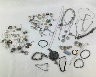 Selection of Silver Tone Jewelry