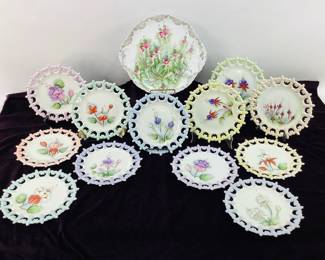 C. Durflinger Antique Plates and a Rosenthal Dish