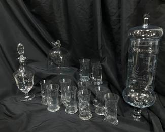 Princess House Decanter and Glasses