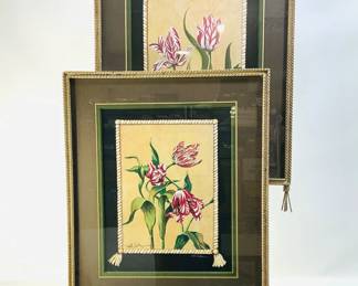 ramed Bobby Sikes Tulips Lithographs