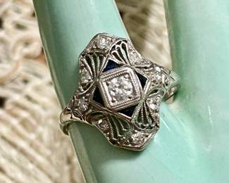 Platinum Art Deco ring