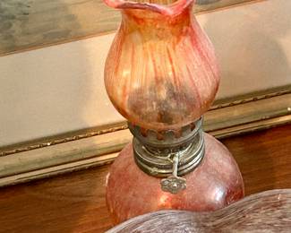 Miniature glass oil lamp