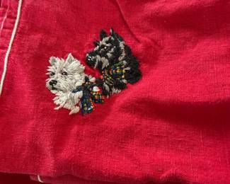 Scottish Terrier table linens