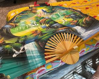 hand painted fans
