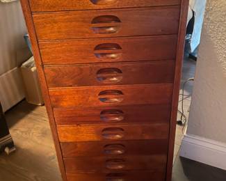 Solid wood midcentury modern chest