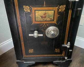 Antique cast iron fire safe - YALE combination dial