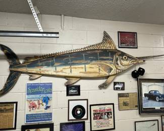 XL decorative wooden sailfish/ marlin wall sculpture