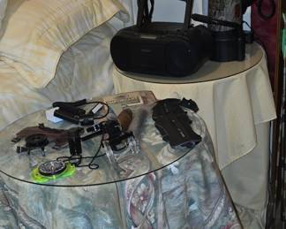 2 Side Tables - Lamps - Hunting Parts