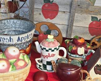 Apple Decor - She loved her apples! - Apple Wagon