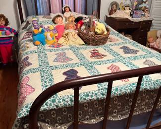 Full size vintage brass bed