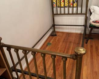 Twin brass bed