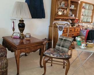 $50 - End table, Chair $17  (Saturday)