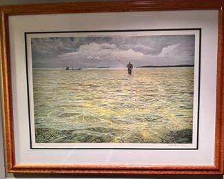 "Hard Light - Bonefish" by Peter Corbin, signed & numbered 38/300.