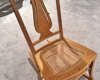 Caned seat rocker
