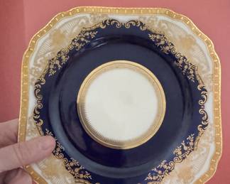 Regina Black Knight  Bavarian gold rimmed dishes