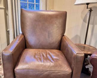 Crate & Barrell leather recliner