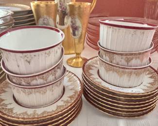 Limoge ramekins with saucers