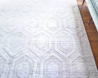 Geometric wool rug, 8 X 11