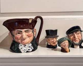 Royal Doulton Toby mugs in a variety of sizes