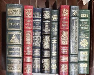 Pristine leather-bound Easton books, many signed with certificates.